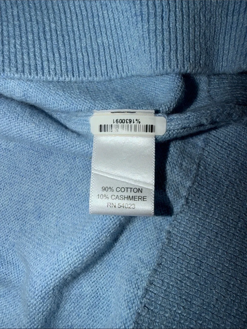 Banana Republic Men's Crewneck Sweater - Pale Blue (Cotton Cashmere)